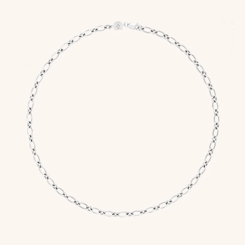 women’s elegant sapphire necklaces-Bold Link Chain Necklace in Silver