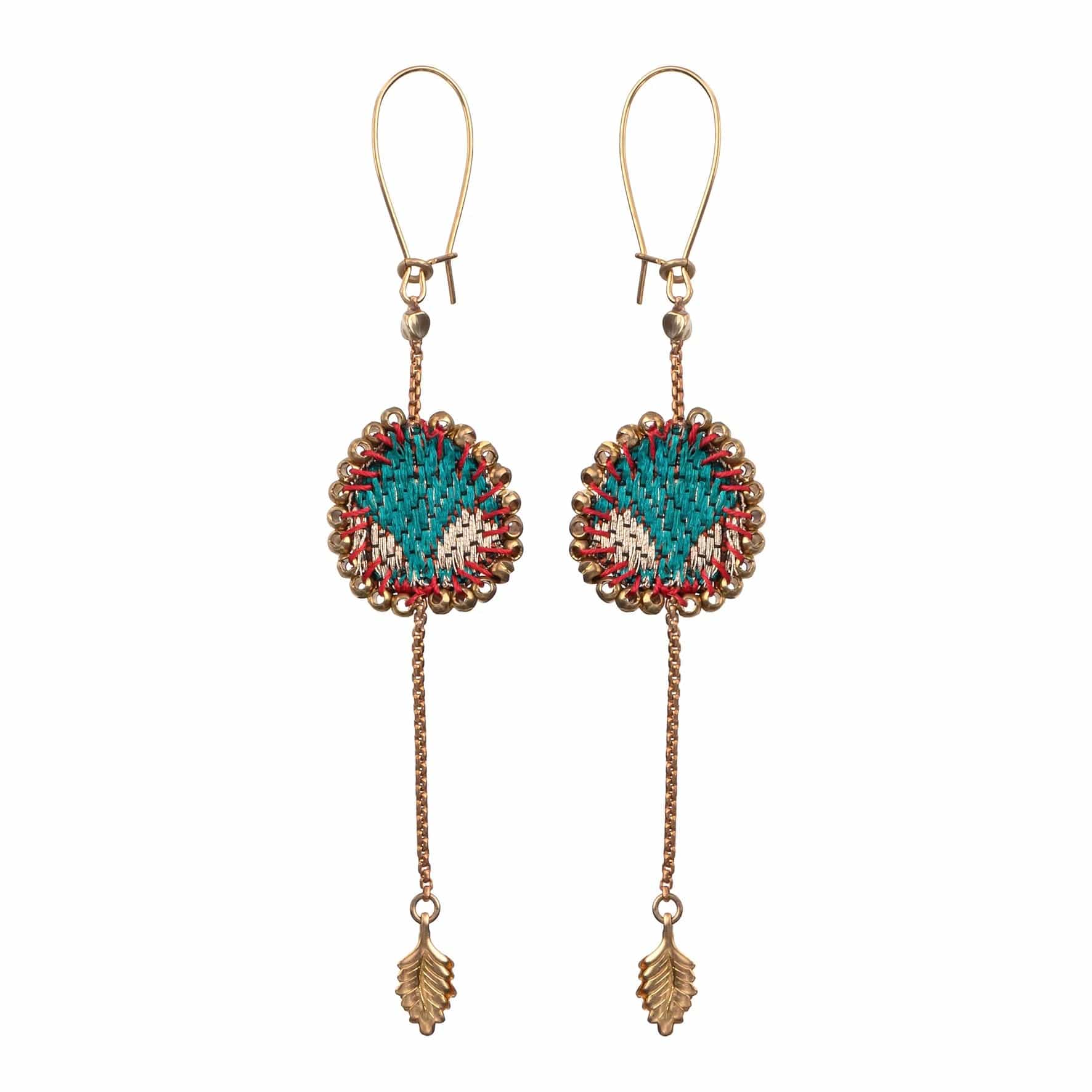 women’s statement gemstone earrings-Queen of Sheba Saffron Earrings