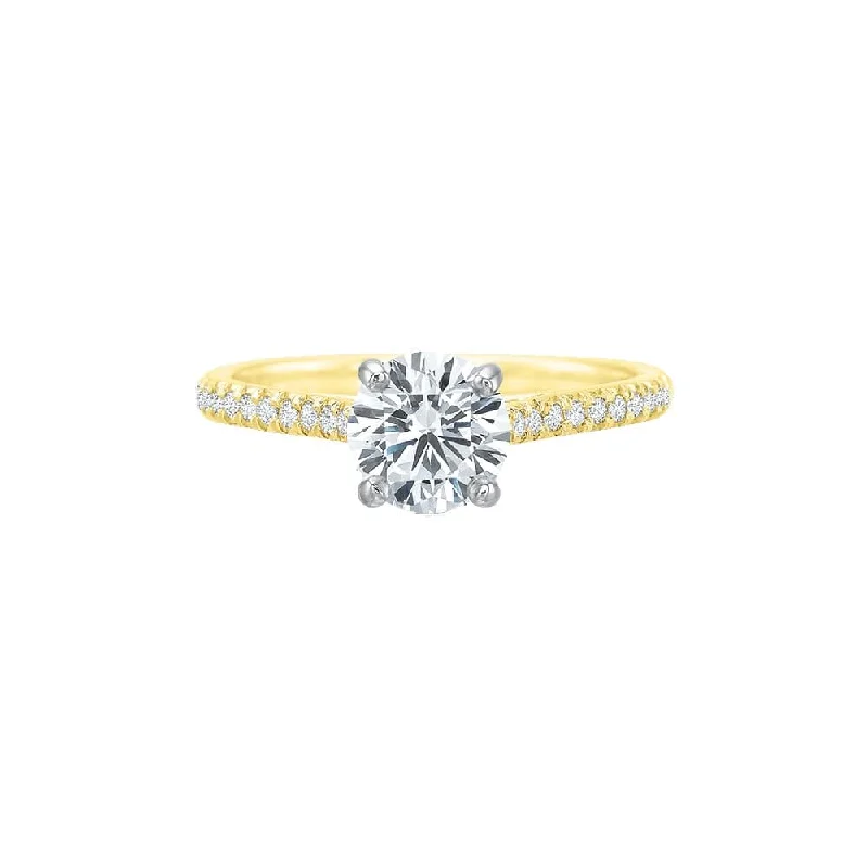 unique platinum diamond engagement rings-New Aire Diamond Semi Mount Ring