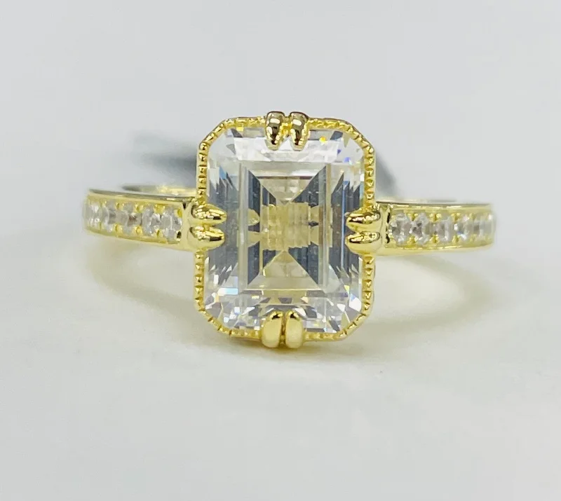 timeless solitaire engagement rings-Noam Carver - Premium Vintage Art Deco Inspired Accented Diamond Setting