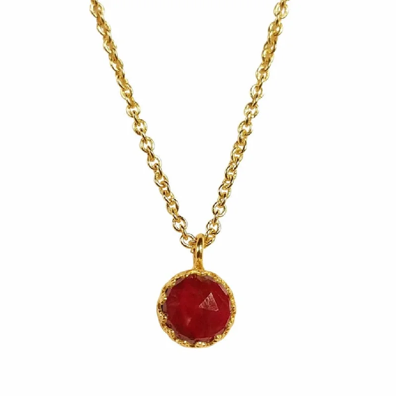 women’s eternity necklaces-Rococo Necklace - Ruby Quartz