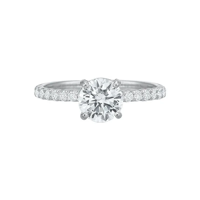 trendy wedding engagement rings-New Aire Silk Diamond Semi Mount Ring