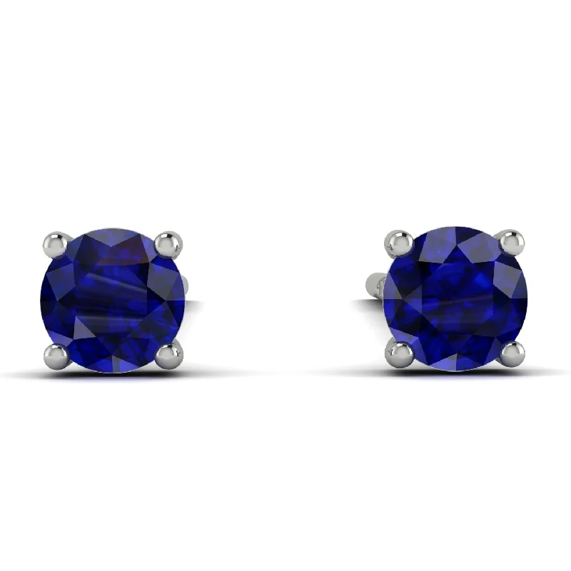 women’s stylish stud earrings-Hanging Sapphire Earrings - Milani No. 15