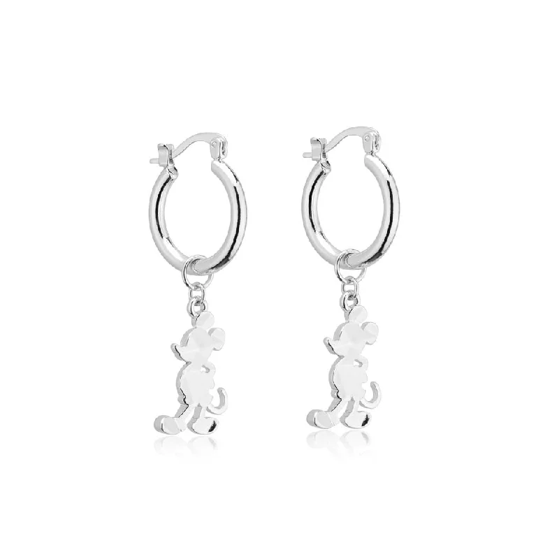 women’s rhinestone hoop earrings-Disney Mickey Mouse Hoop Earrings