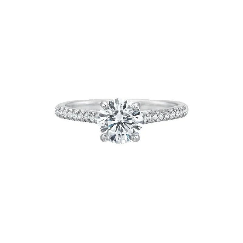 affordable solitaire diamond rings-New Aire Diamond Semi Mount Ring