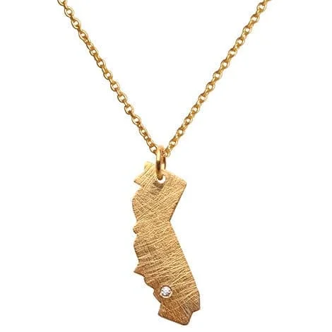 women’s stone pendant necklaces-Roam Necklace - California