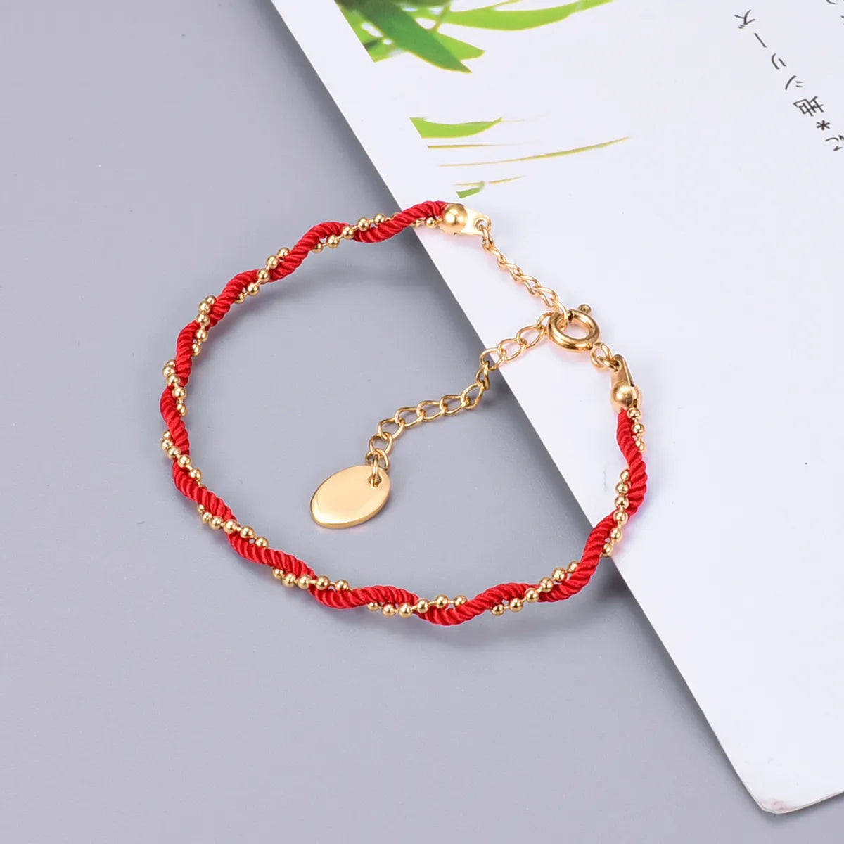 women’s hand-crafted bracelet-Good Luck Simple Winding Wire Bracelet Anklet Titanium Steel Gold Plated