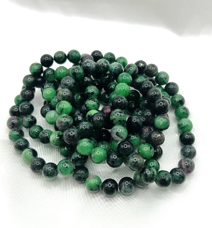 women’s unique gemstone bracelet-RUBY ZOISITE BRACELET-soothe emotional pain, make connections, fertility