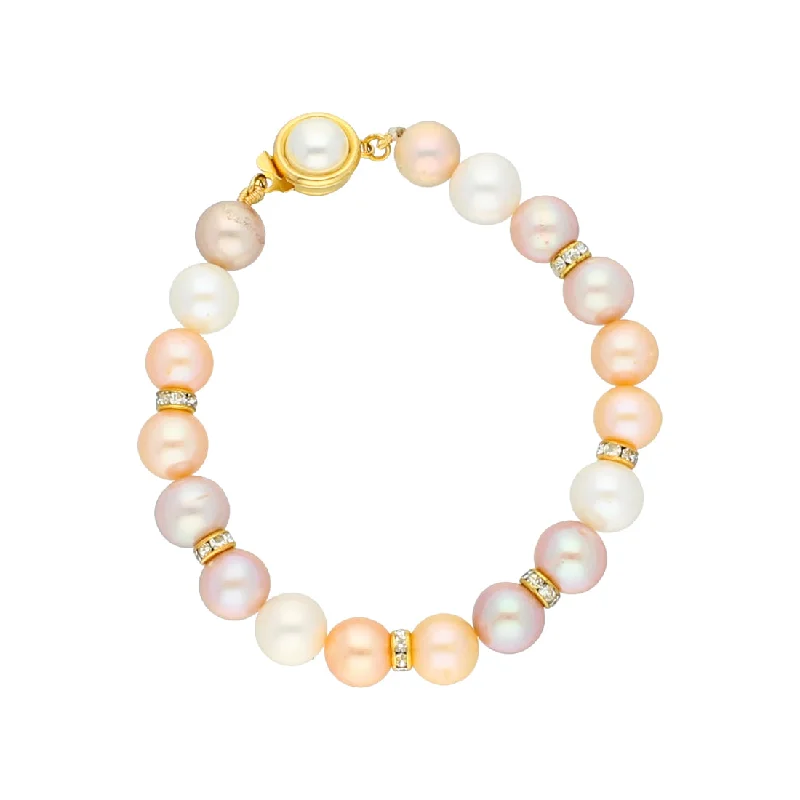 women’s butterfly bracelet-J Pearls Multicolour Pearl Bracelet - Real Pearl Jewelry