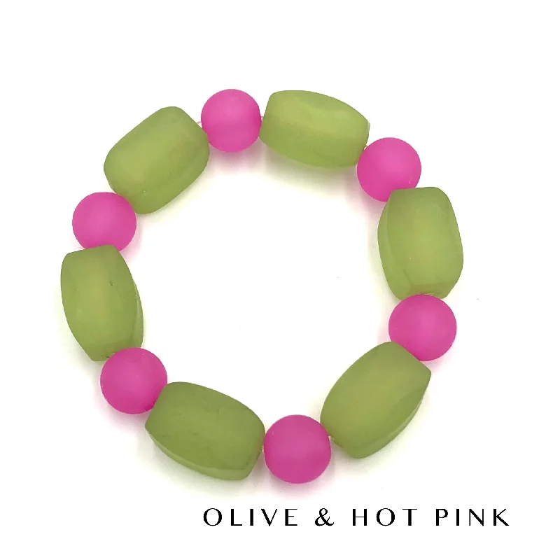 Olive & Hot Pink