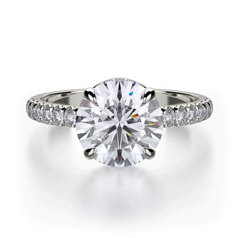 affordable three-stone diamond rings-Crown R742-1.5