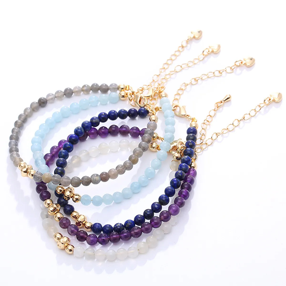 women’s luxury charm bracelet-Fashion Geometric Natural Stone Bracelets