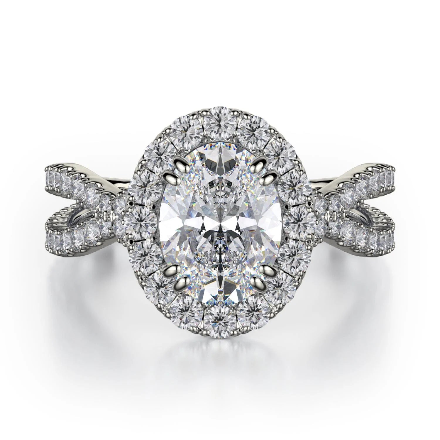 dazzling three-stone engagement rings-Defined R454-2