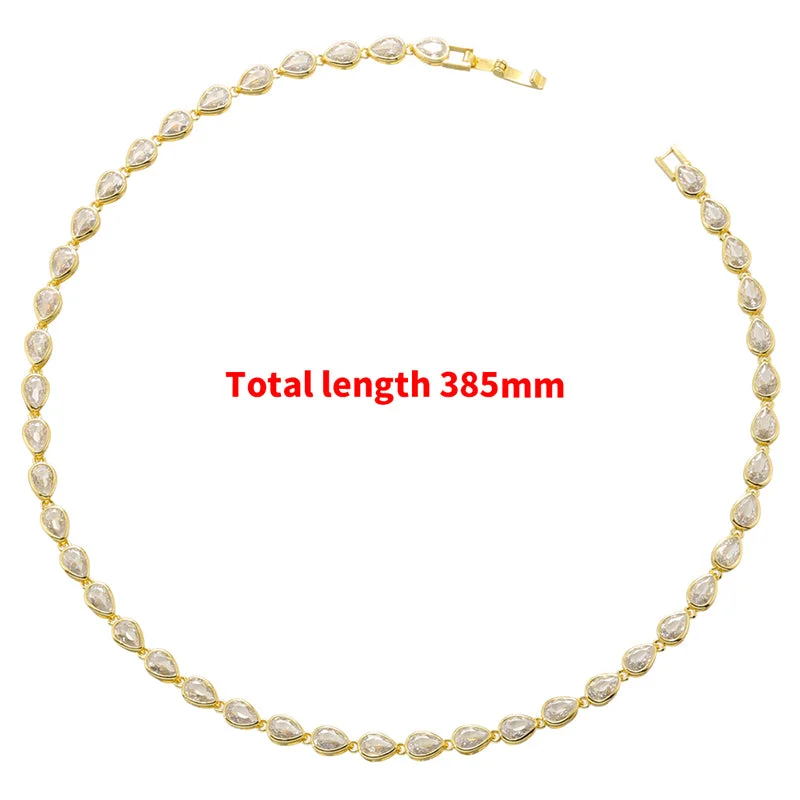 Gold White Diamond Necklace