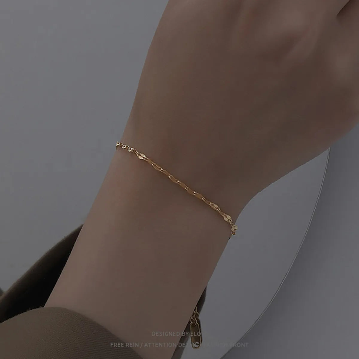 women’s thin gold bracelet-Fashion Solid Color Thin Strip Titanium Steel Bracelet Wholesale