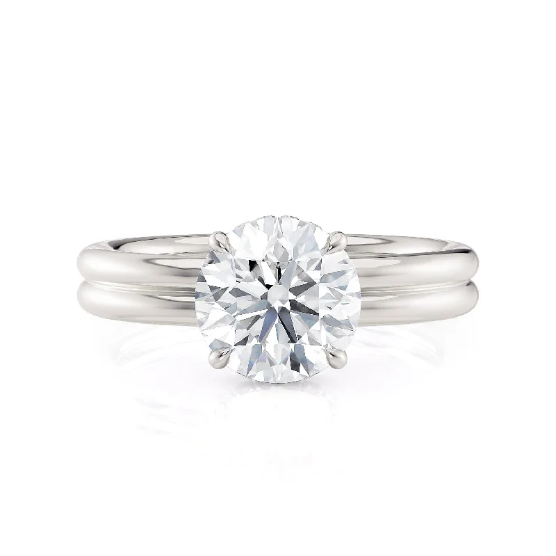 radiant-cut diamond engagement rings-Crown R819-2