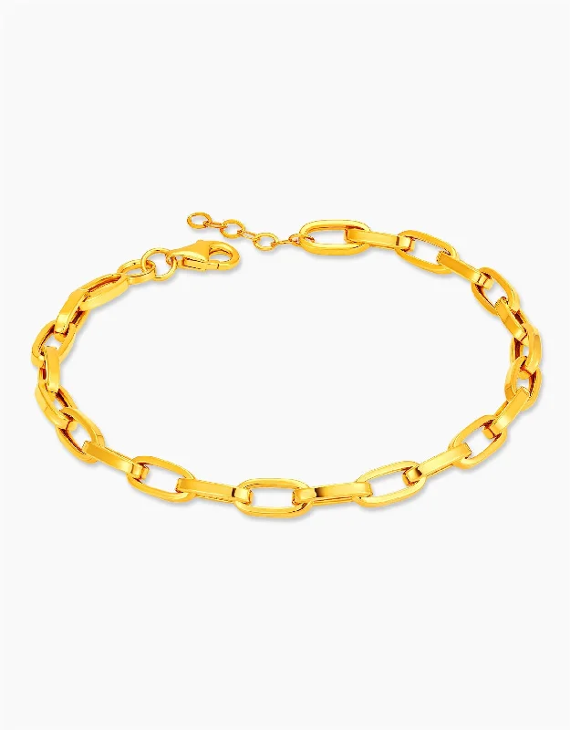 women’s statement charm bangle-LVC MOD22 Lamont Gold Bracelet