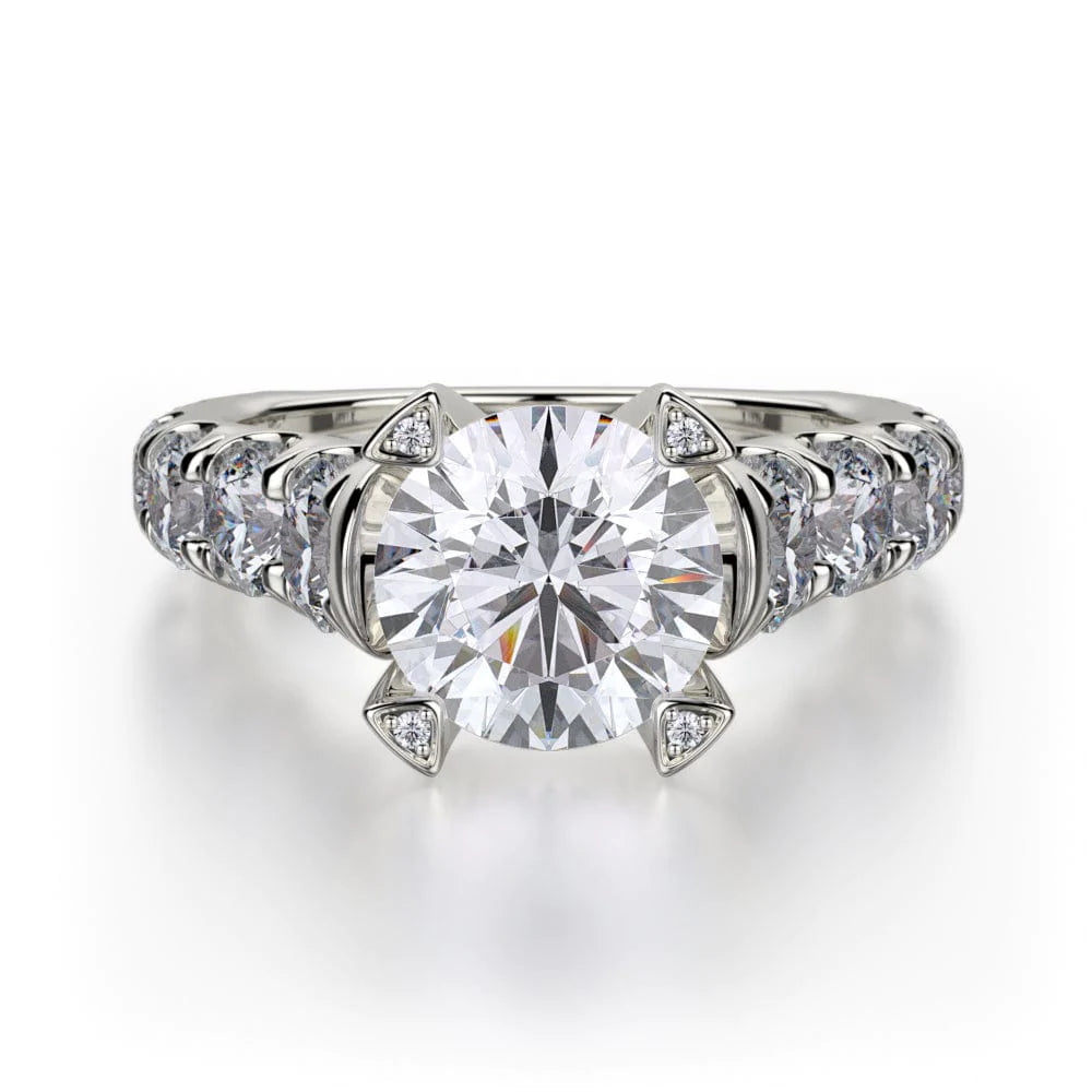 princess cut engagement rings-Strada R732-2