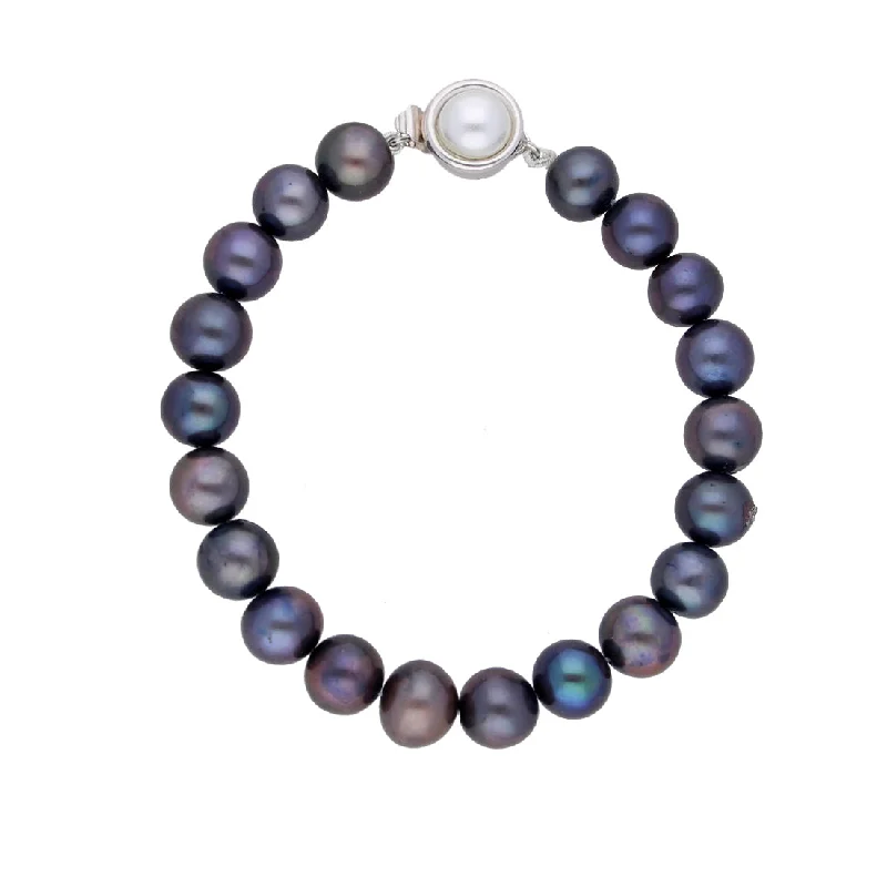 women’s unique bangle-J Pearls Dive Pearl Bracelet - Real Pearl Jewelry