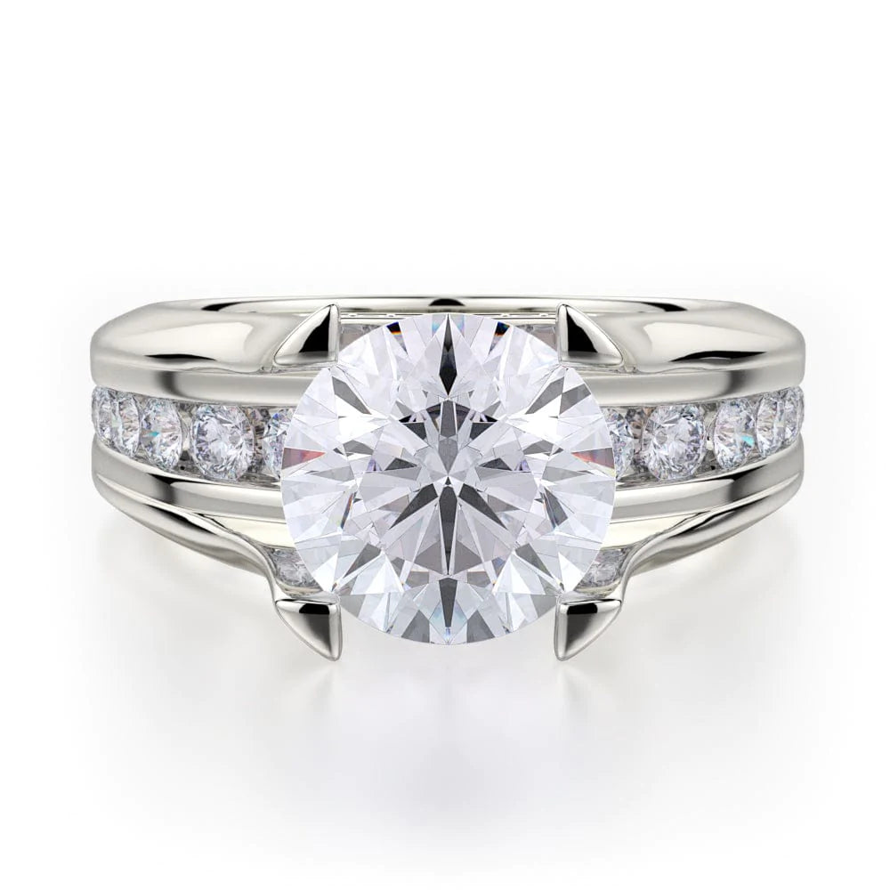 custom designed engagement rings-Strada R680-2