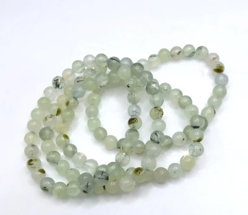 women’s statement charm bangle-PREHNITE BRACELET- heals the healer, inner peace, truth, ADHD