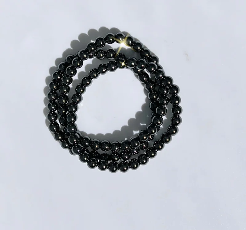 women’s diamond encrusted bangle-HEMATITE BRACELET- courage, strength, self control, remove deep seeded anxiety, will power