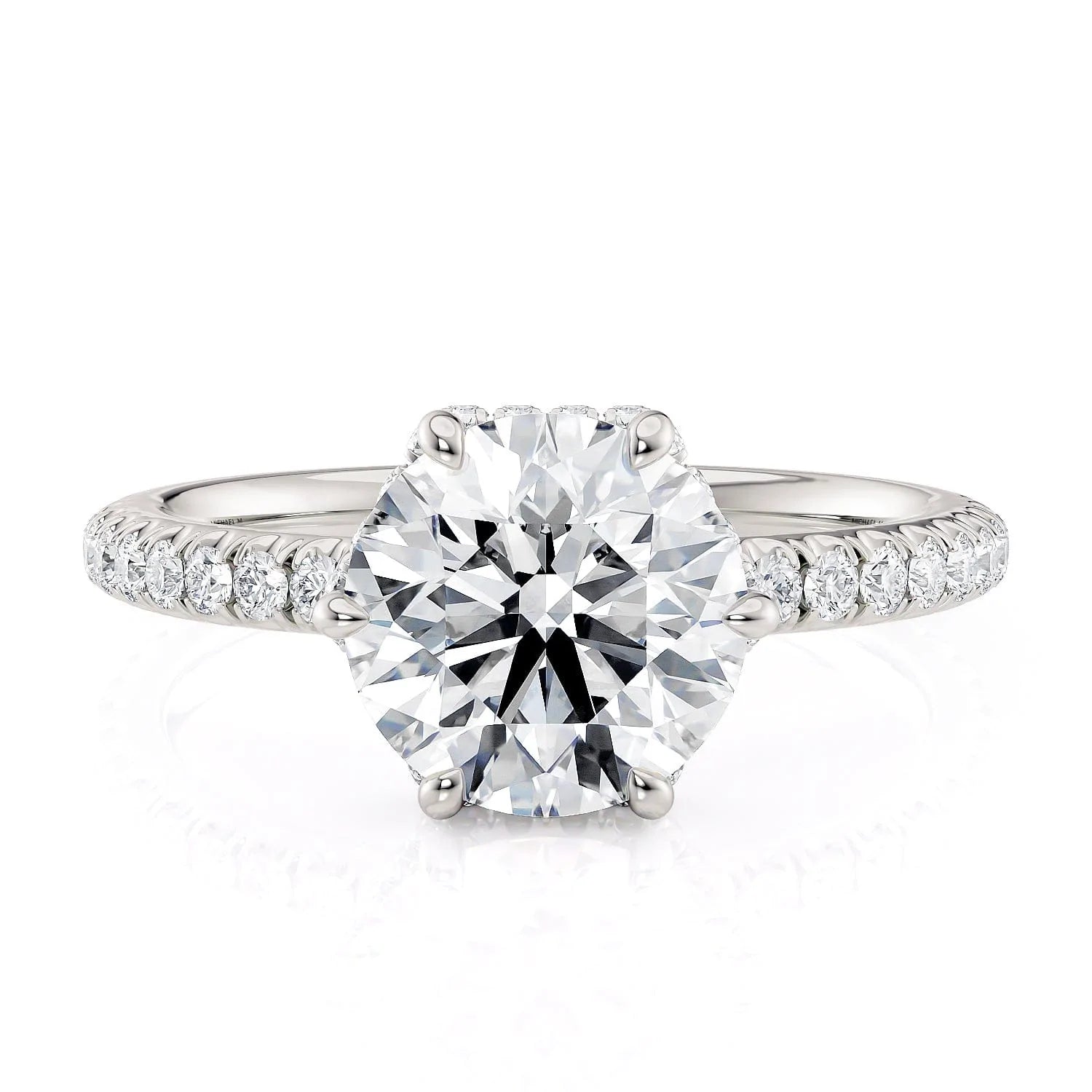 affordable gold engagement rings for brides-Crown R789-2