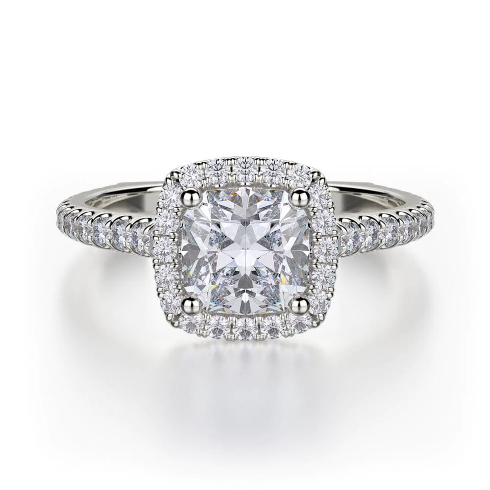 engagement rings with diamond halo for brides-Europa R559S-1