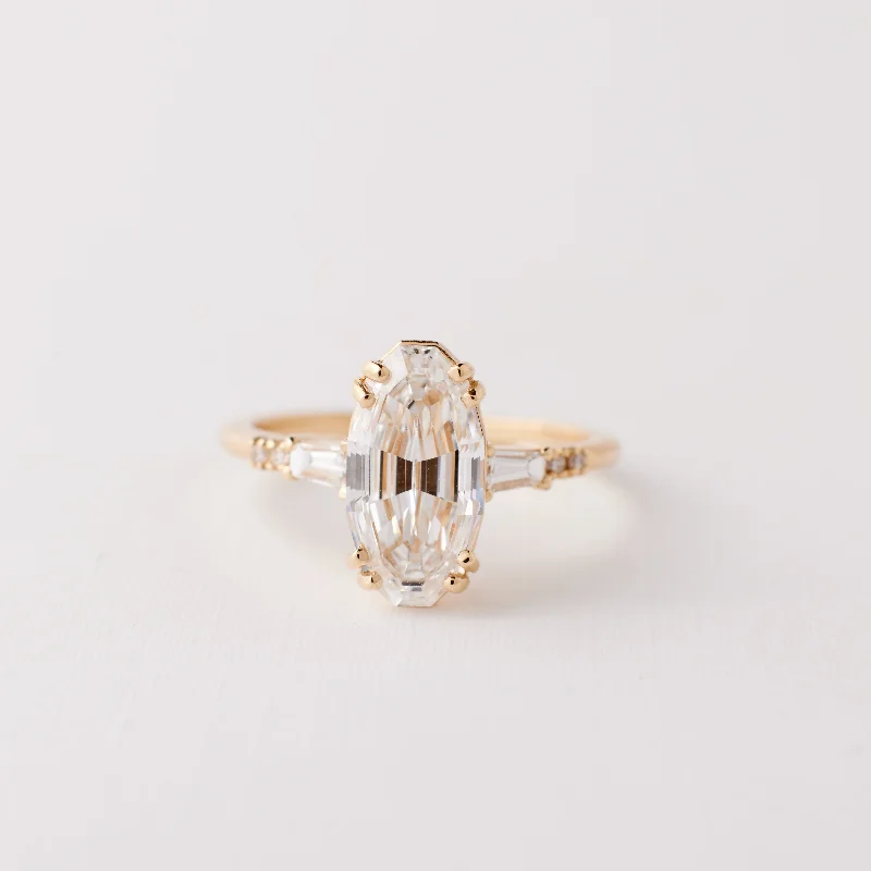 affordable radiant-cut engagement rings-Sylvie Ring - 2.33 Carat Step-Cut Oval Diamond