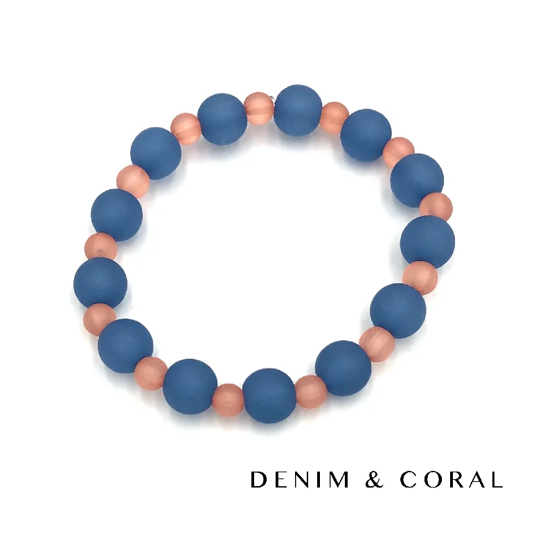 Denim & Coral - 10 & 8mm