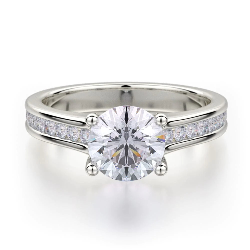 platinum engagement rings-Defined R461-1