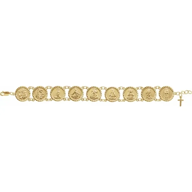 women’s decorative bracelet-14K Yellow Traditional Saints Bracelet?