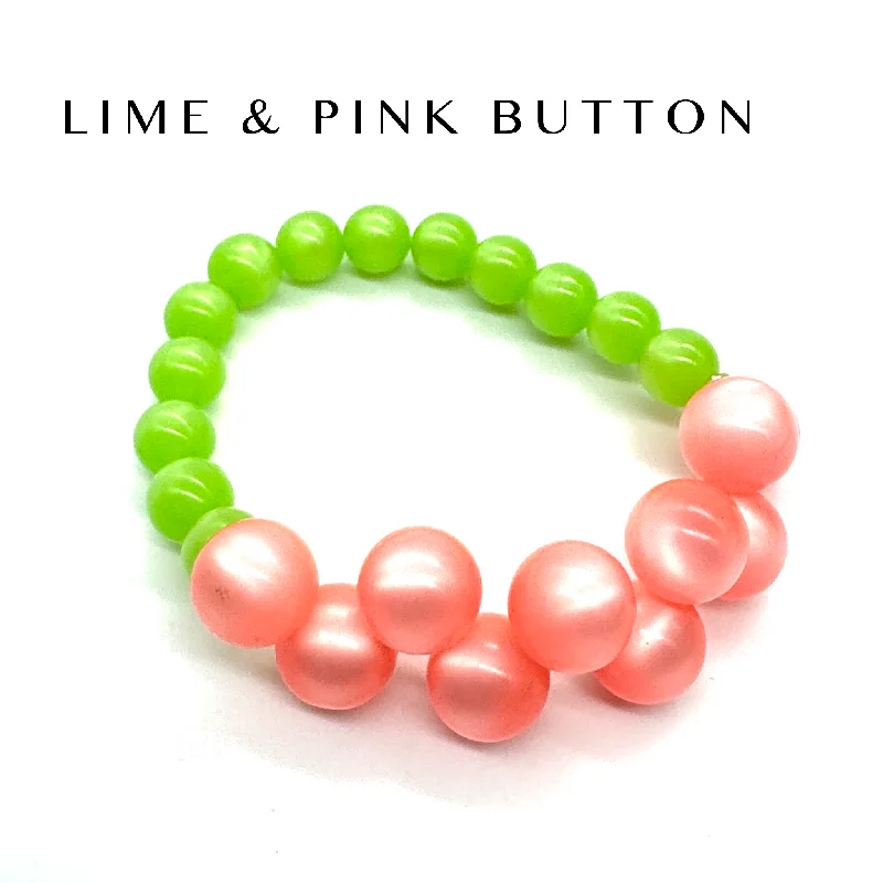 Lime & Pink Button