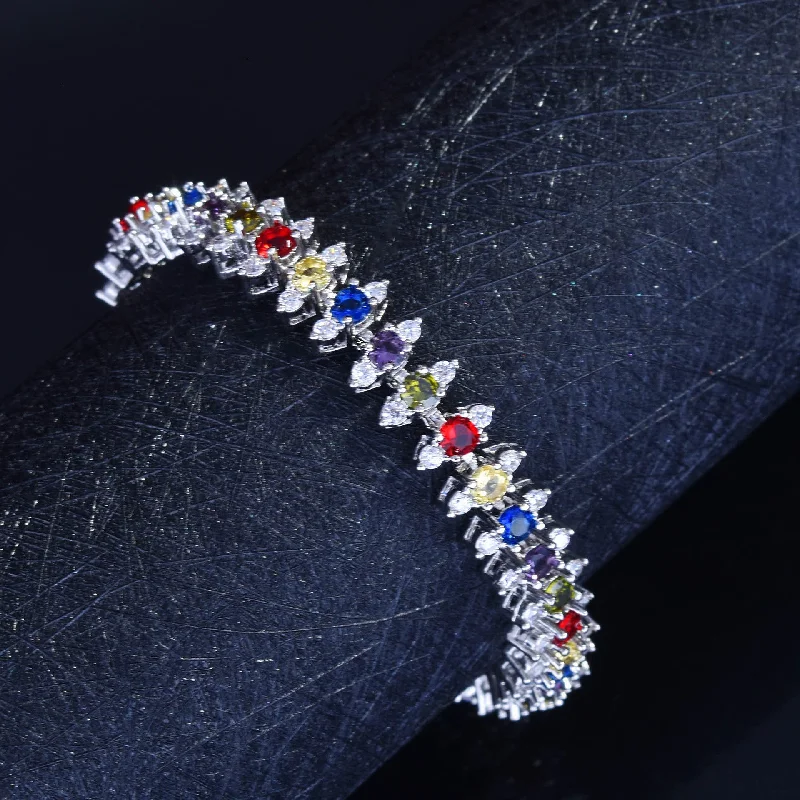 Colorful Crystals Bracelet [about 17cm Long]]