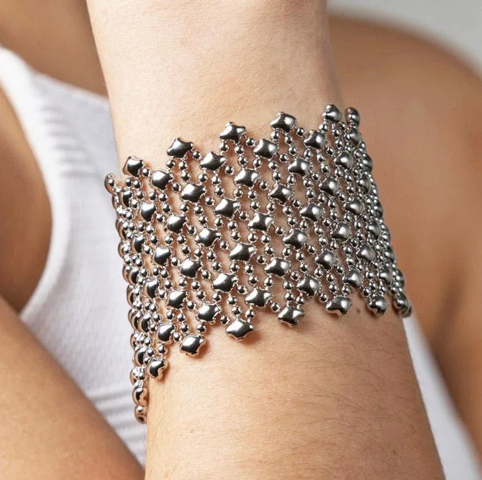 women’s diamond bracelet-Liquid metal mesh bracelet