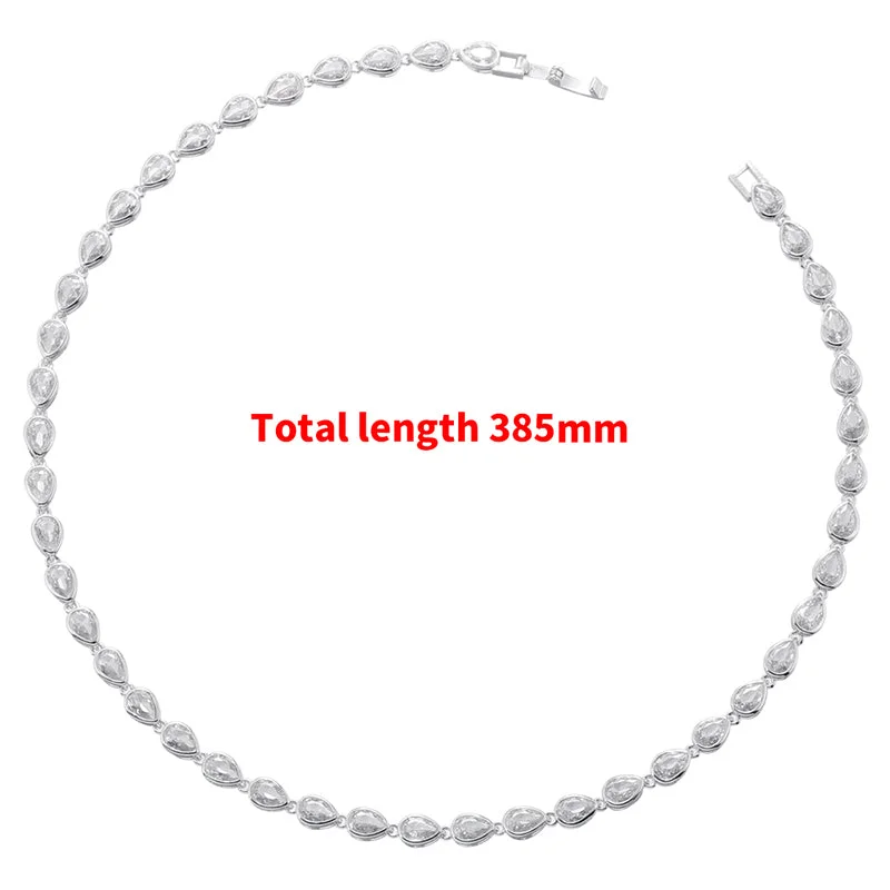 White Gold Color White Diamond Necklace