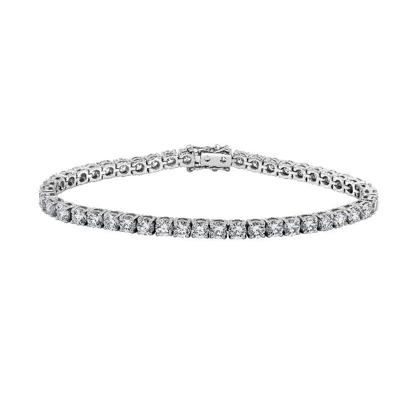 women’s rhinestone bangle-Auriya 14K Gold Lab Grown Round Diamond Tennis Bracelet 2.00 to 20.00 ct. tw. (E-F VS)