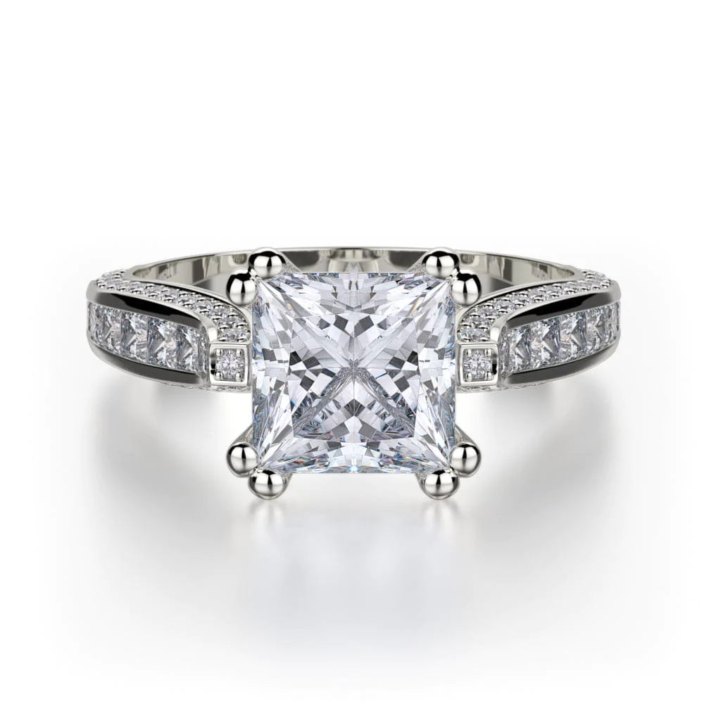 large diamond engagement rings-Princess R431-2