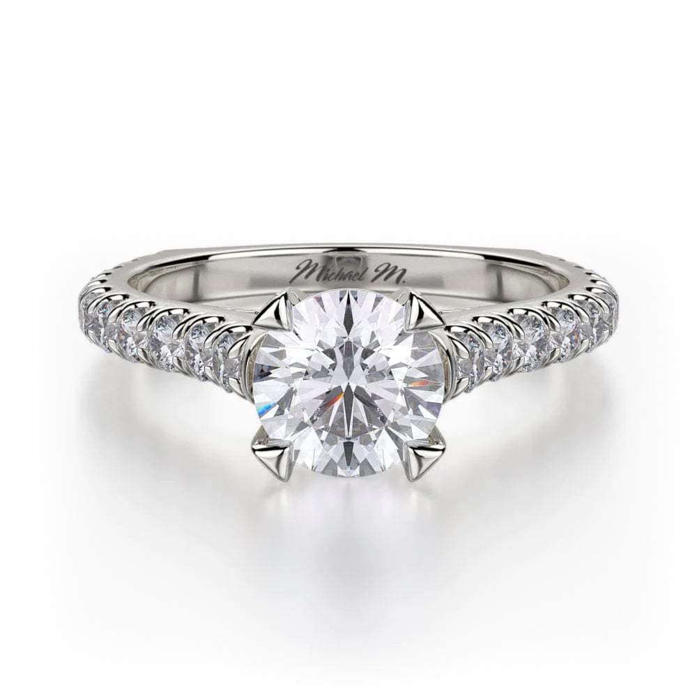 platinum solitaire engagement rings-Strada R655S-1