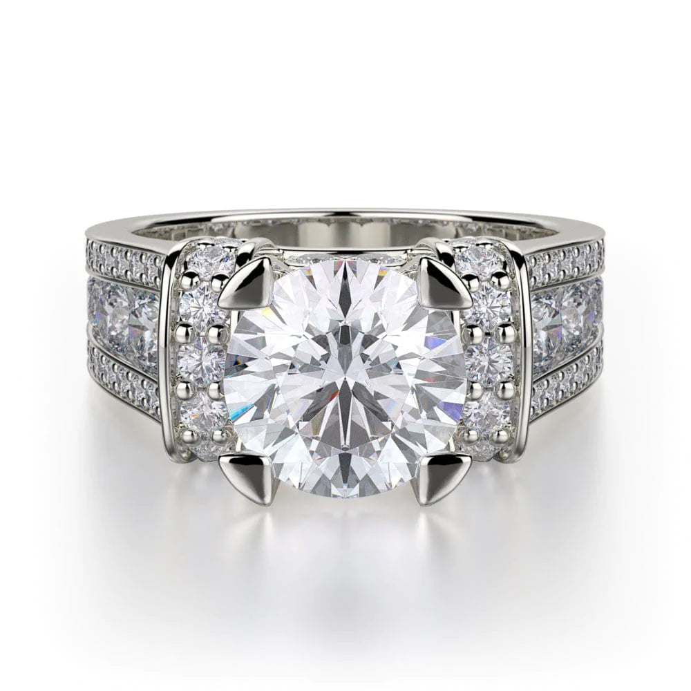 elegant solitaire engagement rings-Strada R406-2