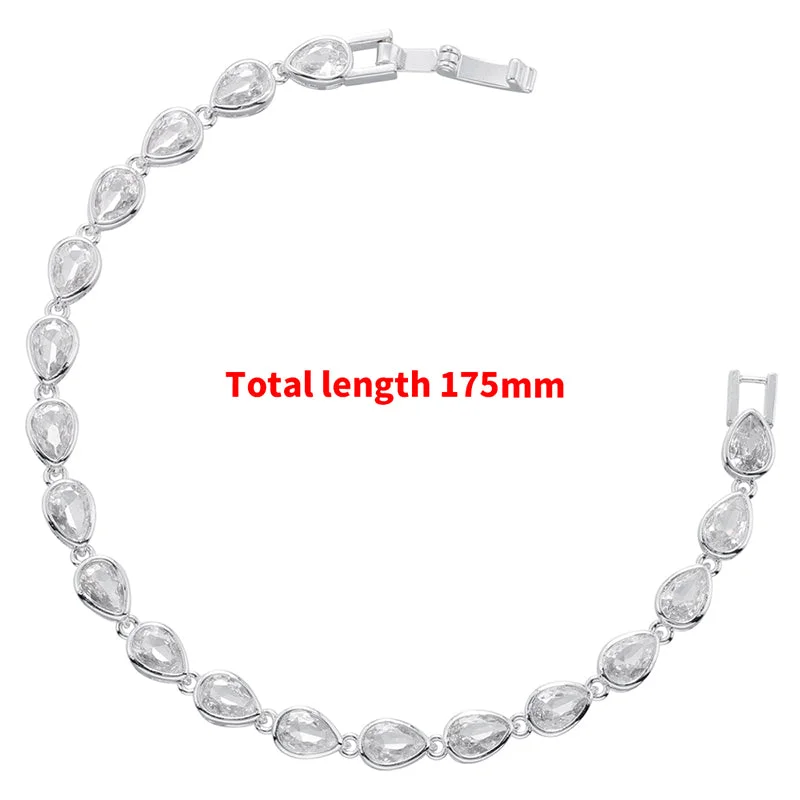 White Gold Color White Diamond Bracelet