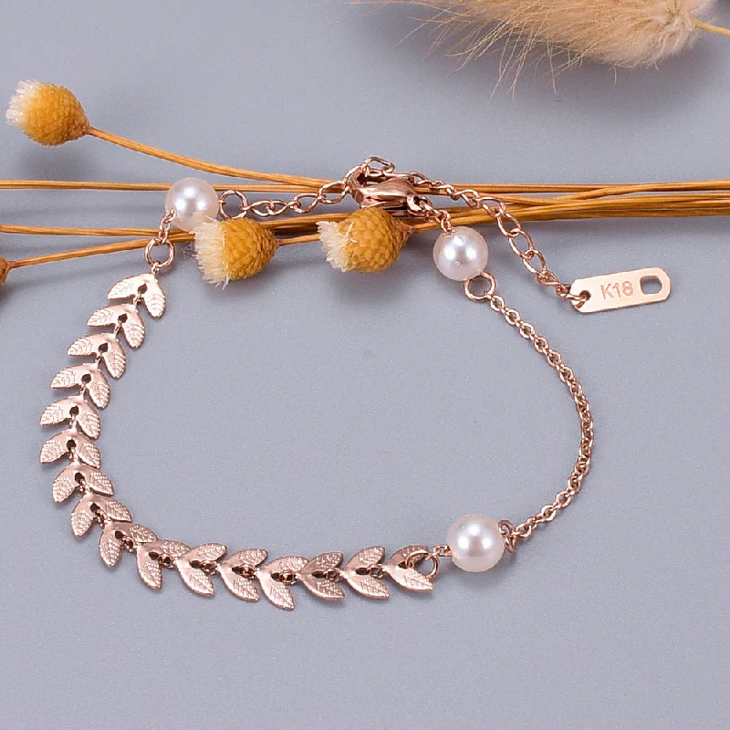 Rose Gold Bracelet-Lobster Buckle