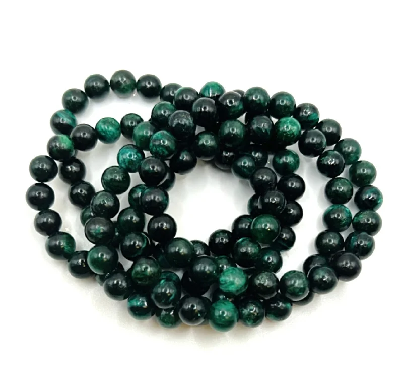 women’s oval-shaped bracelet-GREEN FUCHSITE BRACELET-Good luck, self worth, self discovery