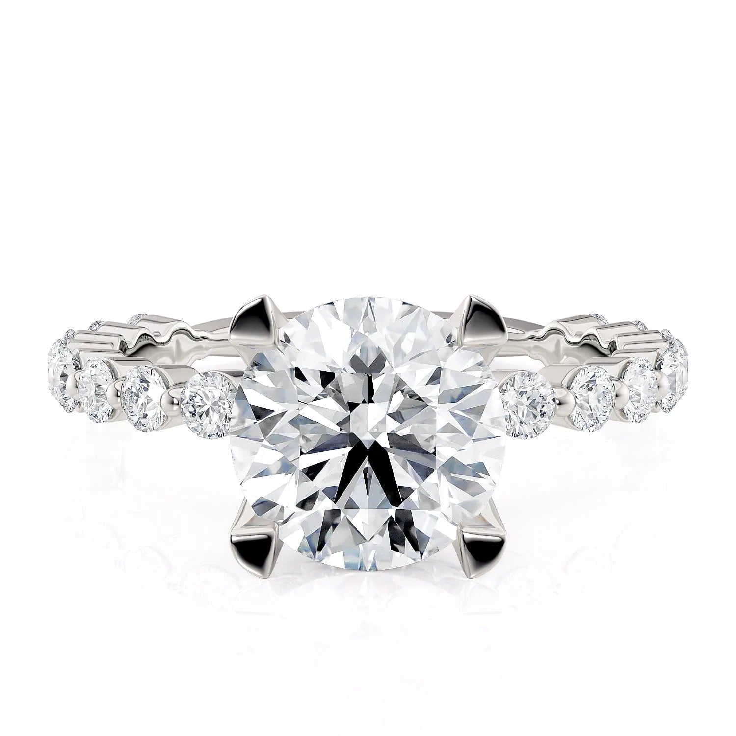 affordable solitaire engagement rings for brides-Crown R791-2