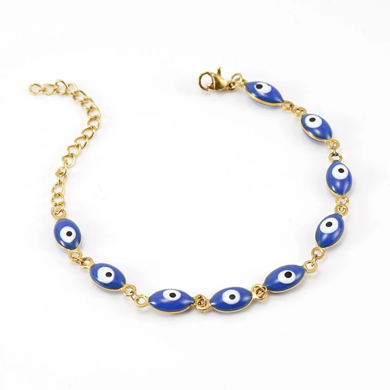 Oval Eye Beads Blue