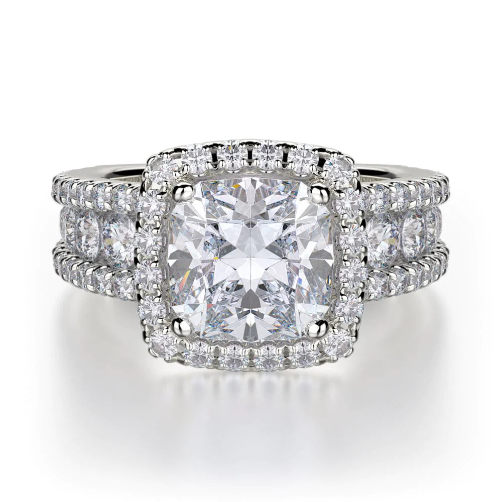 trendy gemstone engagement rings-Princess R663-2