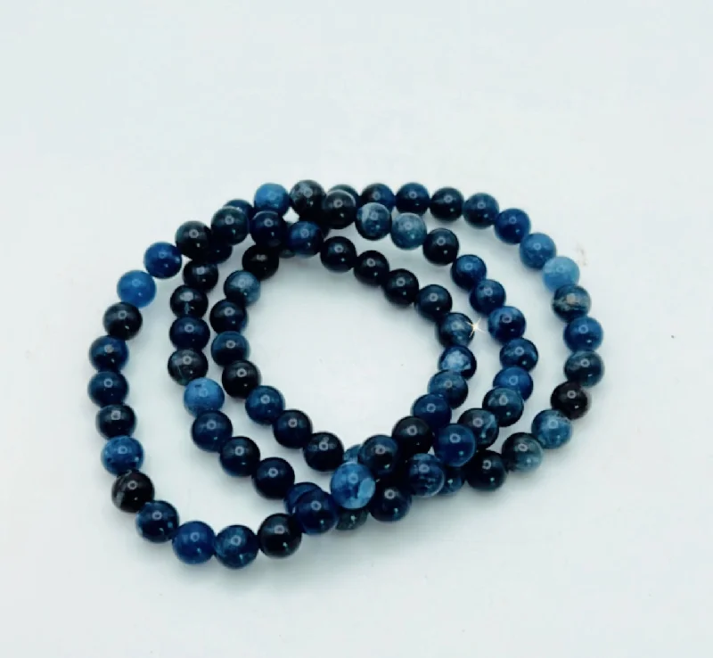 women’s delicate charm bangle-SODALITE BRACELET- panic attack relief, clarity, intuition, good sleep, balances metabolism