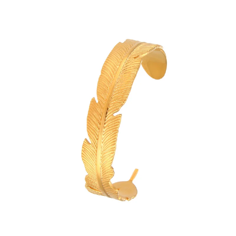 Open Leaf Bracelet-Gold