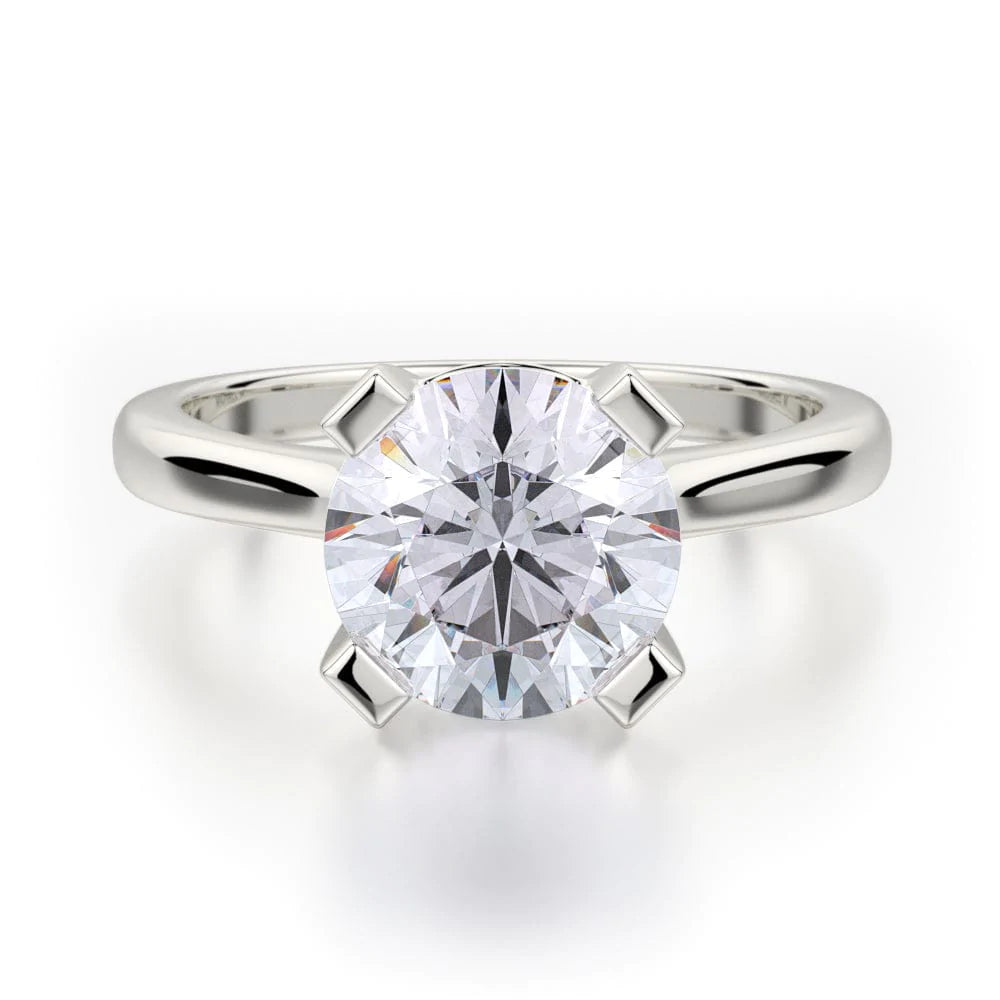 delicate engagement rings with diamonds-Defined R514-1