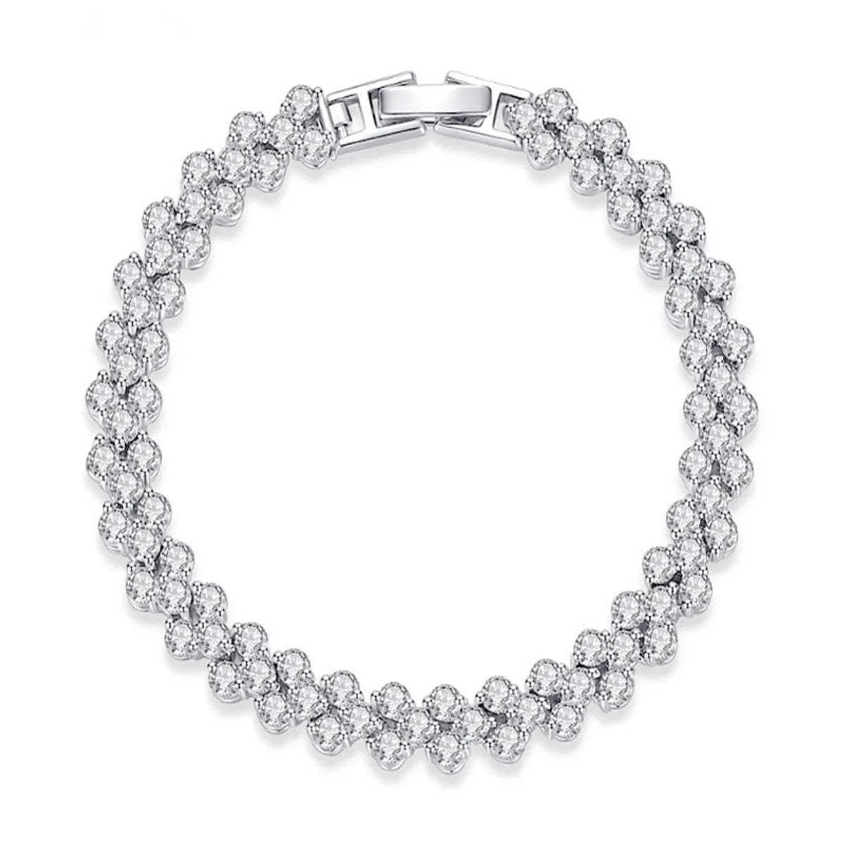 Silver-Shiny Crystal Bracelet